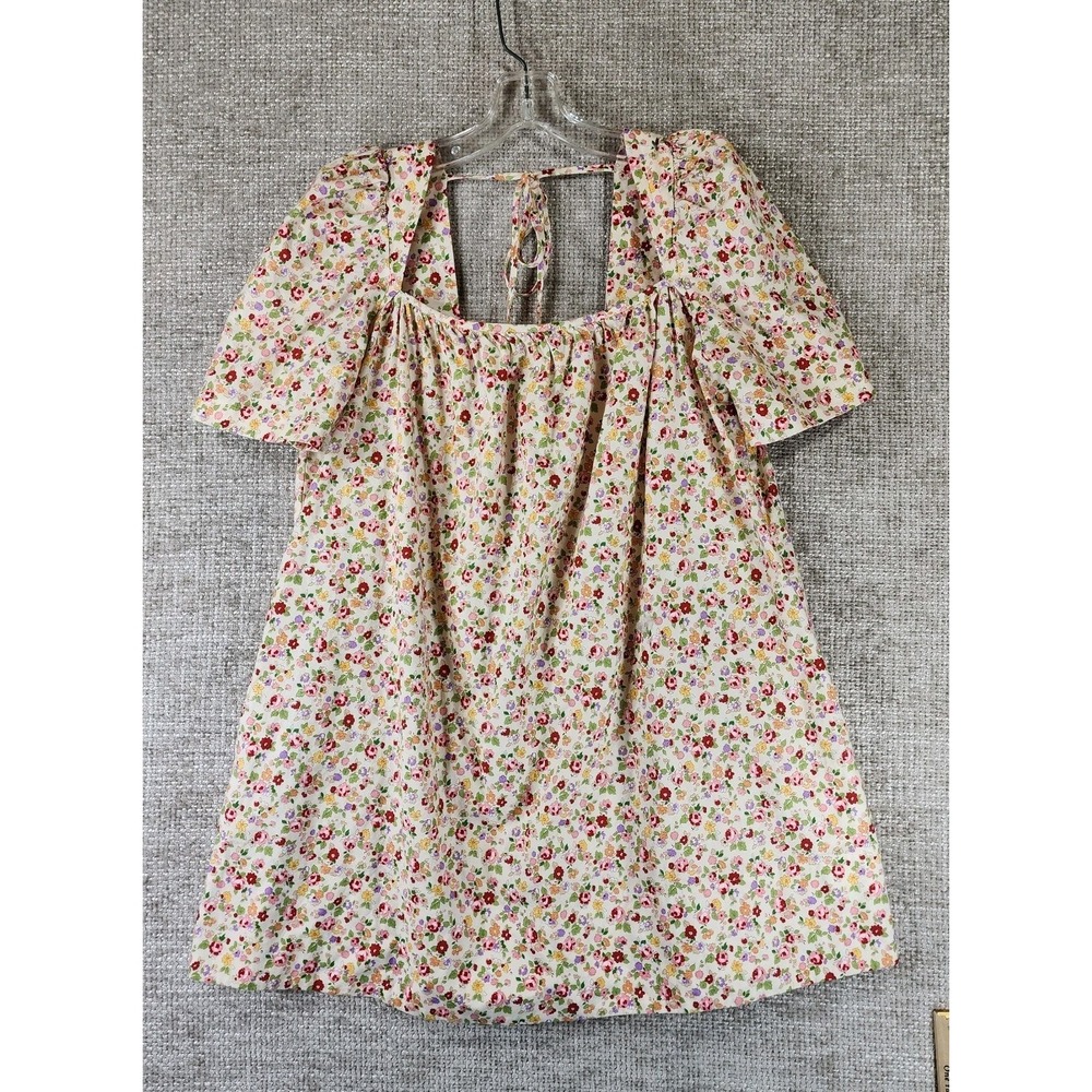 STYLENANDA Floral Tunic Top Short Dress Size 165/88A Womens US S-M 100% Cotton